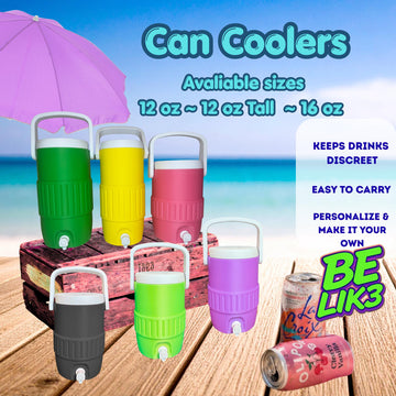 Retro Sports Drink Cooler Sleeve, Personalized 12oz 16oz Can Koozie
